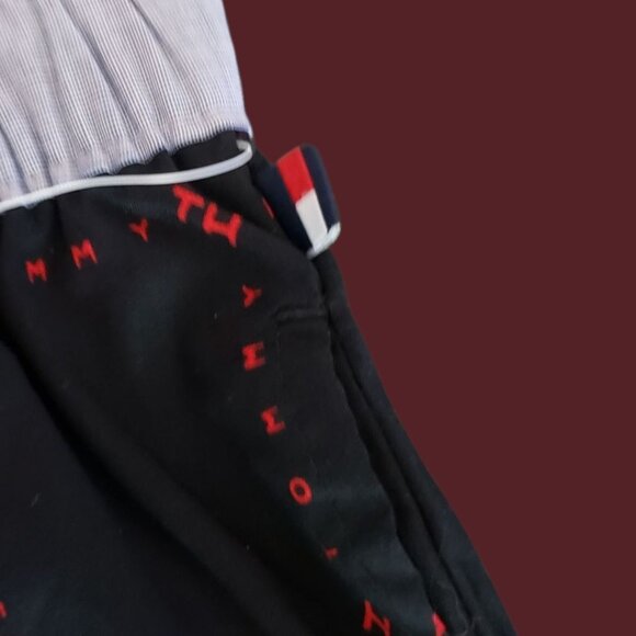 Tommy Hilfiger Mens Sleepwear Pajama Pants Logo Print 100% Blk/Red Medium - Picture 10 of 13